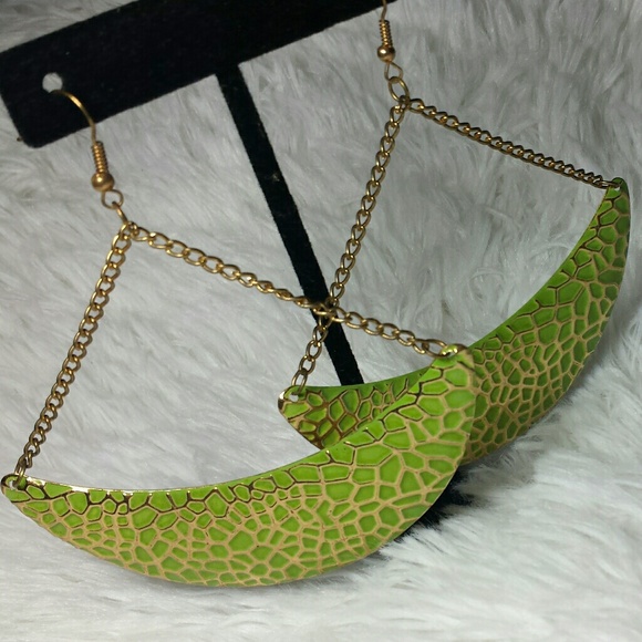 Vintage Jewelry - ☄Vintage Cantelope Slice Sway Earrings